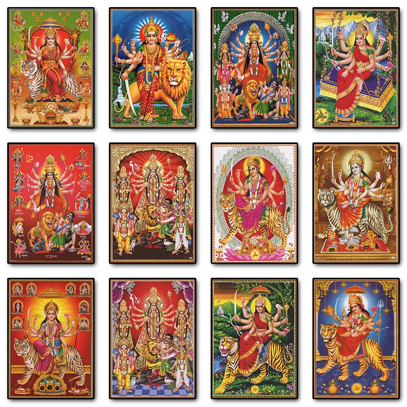 Durga Goddess Vintage Indian G - Home Decor Indonesia recension och pris