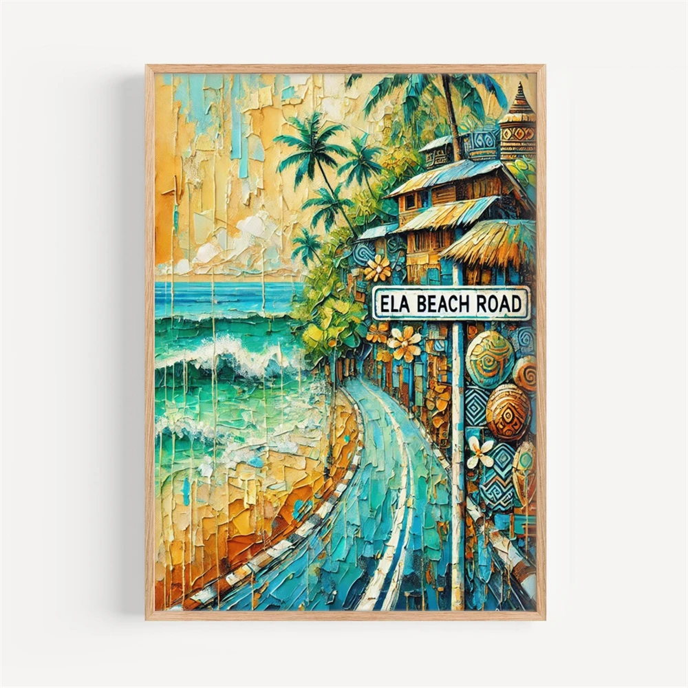 Lombok Watercolor Canvas Paint - Home Decor Indonesia recension och pris