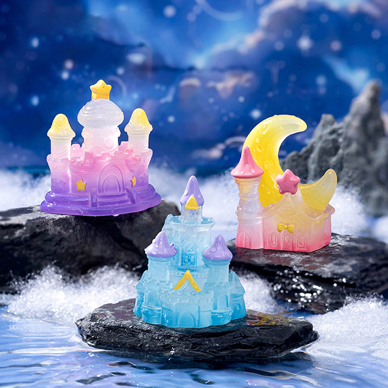 1Pcs Luminous Mini Castle Micr - Home Decor Za recension och pris